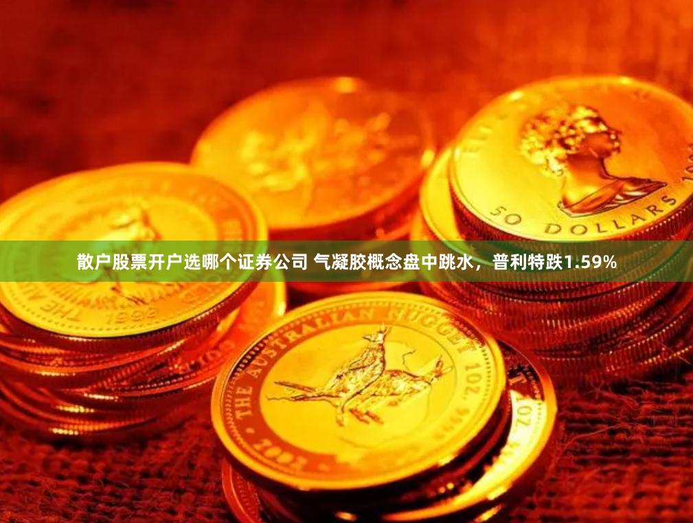 散户股票开户选哪个证券公司 气凝胶概念盘中跳水，普利特跌1.59%